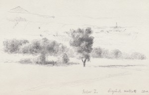 nograd-mellett Bodor Z.: Nógrád mellett (ceruza, papír, 94x146 mm)