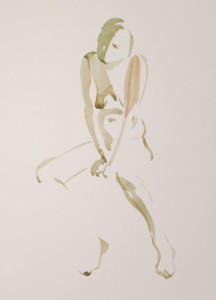 Bodor Z.: Kroki (akvarell, papír) 2012.