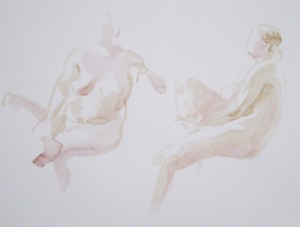 Bodor Z.: Kroki (akvarell, papír) 2010.