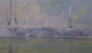 pb040008k Bodor Z.: Horgász (30x50 cm, olaj, vászon) átmeneti állapot